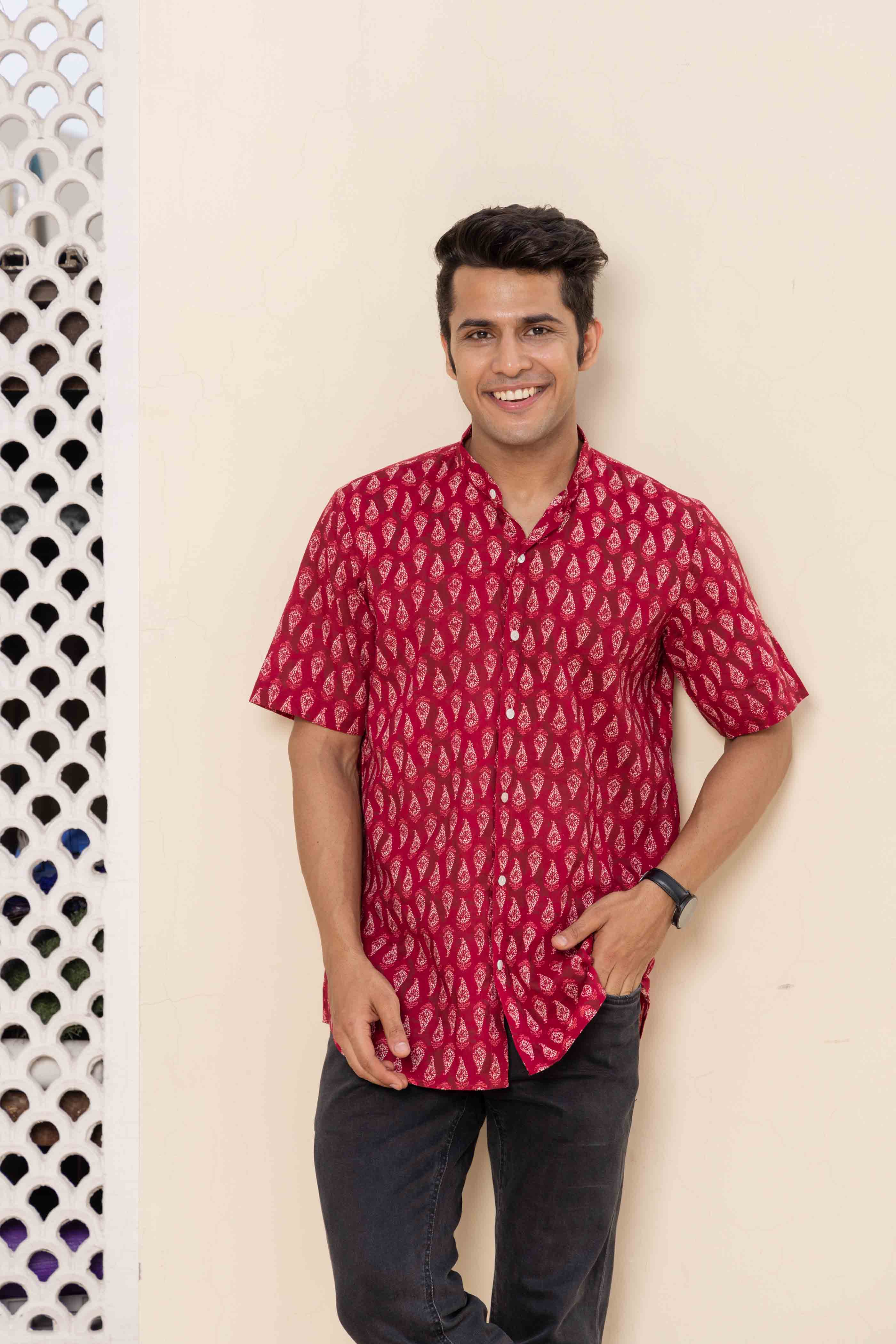Motif Block Printed Shirt Kurta
